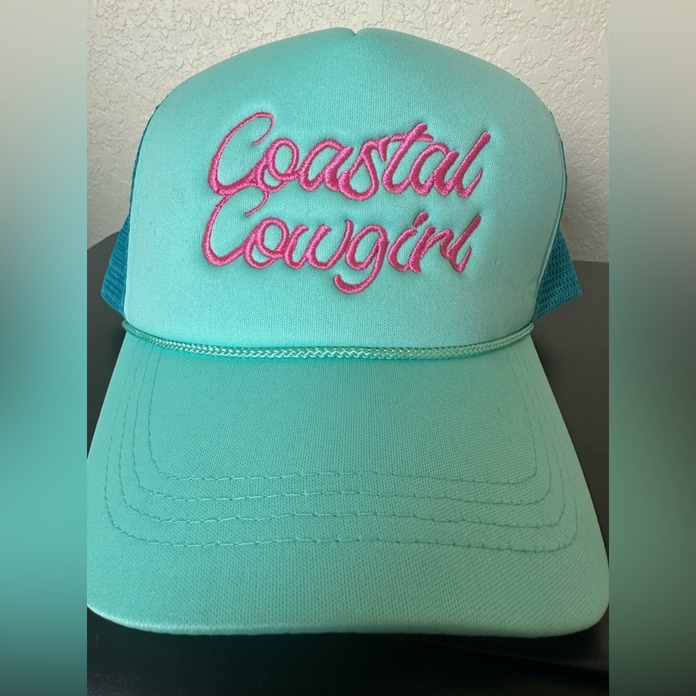 Teal Coastal Cowgirl Trucker Hat